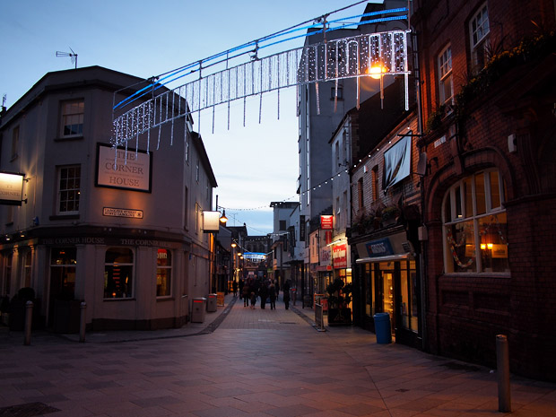 Cardiff Christmas lights - street views around the capital, December, 2012