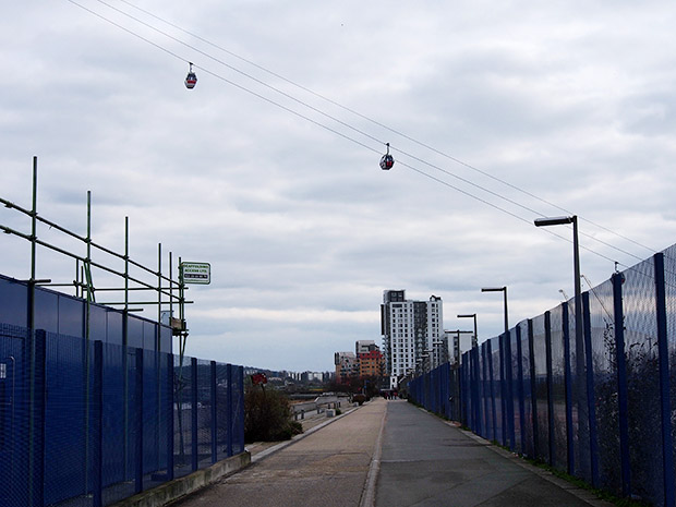 A trip on the Emirates Air Line cable car from North Greenwich and the Royal Docks, London