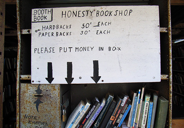 The honesty boxes of Hay on Wye, Wales