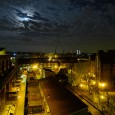 Brixton, 3am Friday morning Full Moon over the Moorlands Estate, off Coldharbour Lane, Brixton.