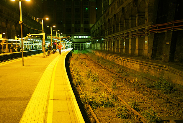 The disused Thameslink platforms at Barbican station, London