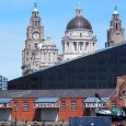 Applying the final touch to the controversial Mann Island development on Liverpool’s waterfront Workmen putting the finishes touches to the striking Mann Island development on Liverpool’s waterfront.