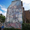 The Fitzrovia mural, Whitfield Gardens, off Tottenham Court Road, W1 Towards the northern end of Tottenham Court Road can be found a public open space called Whitfield Gardens, which is dominated by a large outdoor painting known as the Fitzrovia mural.