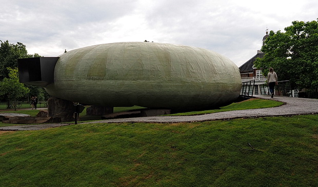 The Serpentine Pavilion - a futuristic doughnut-shaped broken egg lands in London