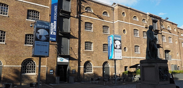 Exploring London and the River Thames at the Museum of London Docklands at West India Quay