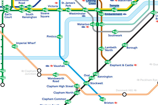 Free Wi-Fi is now available in 150 London Underground stations and 56 Overground stations