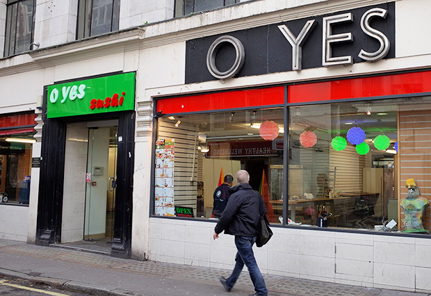 Now that is clever: Foyles former shop rebranded as O Yes Sushi