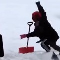 I can't take my eyes off this video of a man nearly falling over in the snow