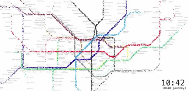 A day on London's Underground animated in a fascinating video