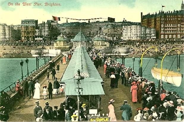 Archive postcard views of the West Pier