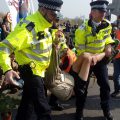 Extinction Rebellion protests: Day 3 - arrests on Waterloo Bridge, Weds 17th April 2019