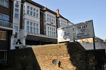 Russell Hotel, 189, Brixton Road and Caldwell Street, Brixton, Lambeth, London