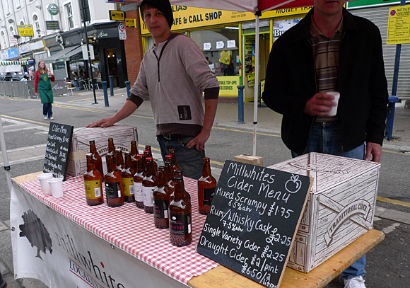 Brixton Farmers Market opens for business, Brixton Station Road, Brixton, Sept 2009