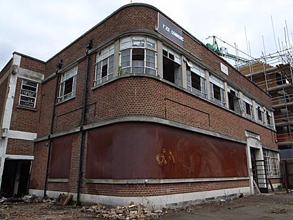 Cooltan Arts building demolition, 372 Coldharbour Lane, Brixton, London SW9, May-June 2007 photos