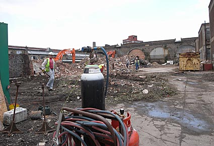 Cooltan Arts building demolition, 372 Coldharbour Lane, Brixton, London SW9, May-June 2007 photos