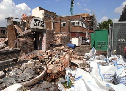 Cooltan Arts building demolition, 372 Coldharbour Lane, Brixton, London SW9, May-June 2007 photos