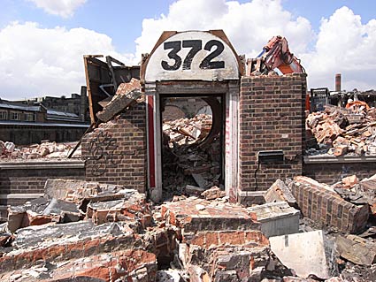 Cooltan Arts building demolition, 372 Coldharbour Lane, Brixton, London SW9, May-June 2007 photos