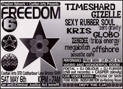 Freedom Network/Cooltan Arts CJA Benefit party, 1995