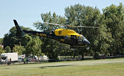 Police helicopter, Lambeth Country Show, Brockwell Park, Herne Hill, London 15th-16th July 2006