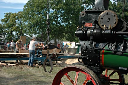 Steam-powered wood cutters, Lambeth Country Show, Brockwell Park, Herne Hill, London 15th-16th July 2006