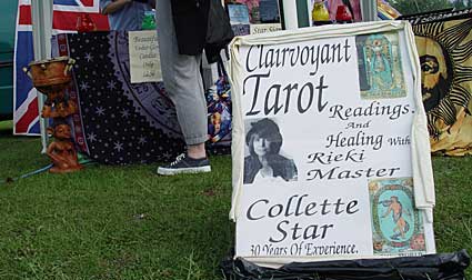 Collette Starr, Clairvoyant and Tarot Readings, Lambeth Country Fair, Brockwell Park, Herne Hill, London 17th-18th July 2004