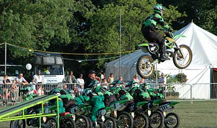 Motorcyle display team, Lambeth Country Fair, Brockwell Park, Herne Hill, London 16th-17th July 2005