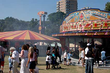 Fairground view, Lambeth Country Fair, Brockwell Park, Herne Hill, London 16th-17th July 2005