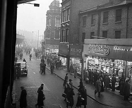 Atlantic Road, towards Coldharbour Lane, Brixton, 1962