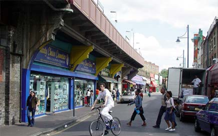 Atlantic Road by Pope's Road, Brixton, May 2003