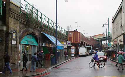 Atlantic Road, junction with Brixton Road, Dec 2003