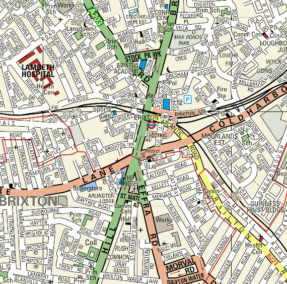 Brixton streetmap