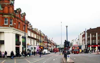 Brixton Road, Brixton, looking north from Effra Road,  2003