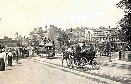 Central Brixton, junction of Coldharbour Lane and Brixton Road, Brixton Road, 1905