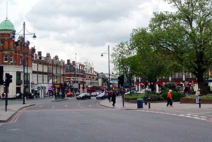 Junction of Effra Road and Brixton Hill, Brixton, London SW2, April 2003
