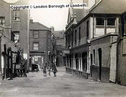 Passage at back of Brixton Theatre, Electric Lane towards Coldharbour Lane, Brixton, 1929