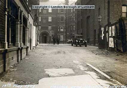 Rear of Brixton Theatre, Electric Lane looking towards Rushcroft Road, Brixton, 1929