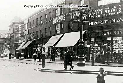 Junction of Coldharbour Lane and Loughborough Road, Brixton, London, 1905