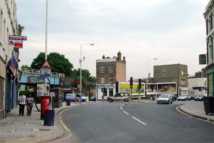 Loughborough Junction, junction of Coldharbour Lane and Loughborough Road, Brixton, 2003
