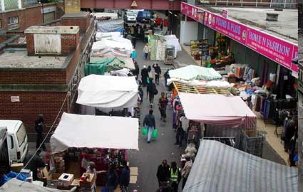Pope's Road street market, Brixton,  April 2003