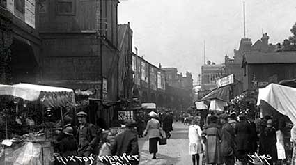 Station Road market Brixton, 1921