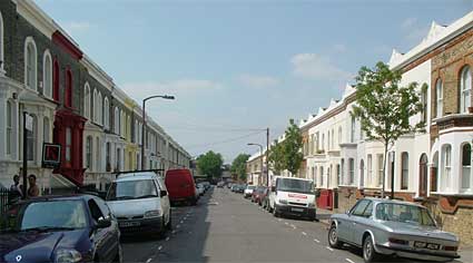Mayall Road by Chaucer Road, Brixton, June 2003