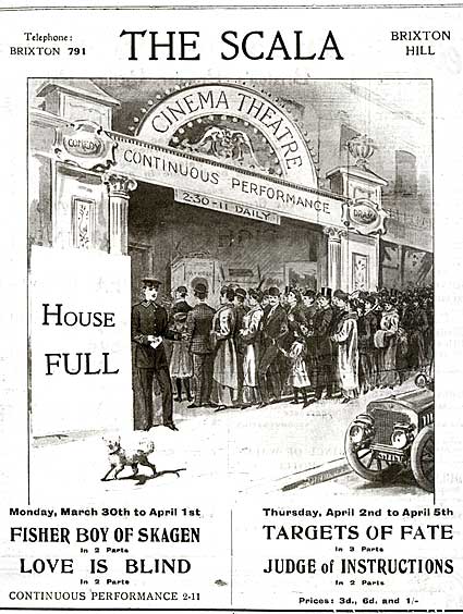 Brixton Scala Cinema Theatre, 101 Brixton Hill, Brixton, 1914