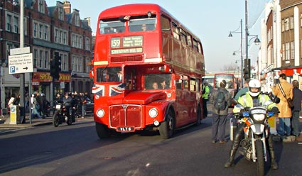 Farewell to Routemaster Buses, 159 bus on Brixton Road, Friday 9th December 2005