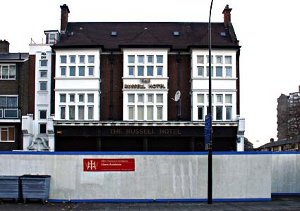 Russell Hotel, 189, Brixton Road and Caldwell Street, Brixton, Lambeth, London