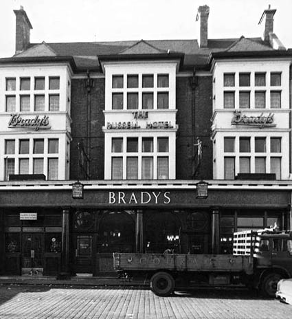 Russell Hotel, 189, Brixton Road and Caldwell Street, Brixton, Lambeth, London