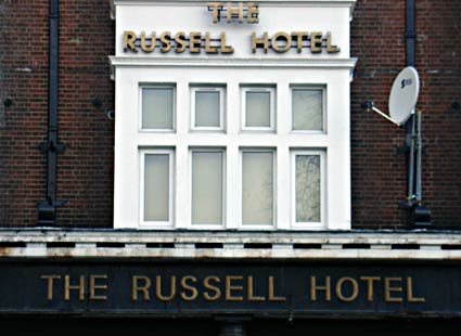 Russell Hotel, 189, Brixton Road and Caldwell Street, Brixton, Lambeth, London