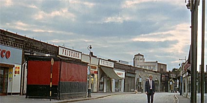 Alfie' - Michael Caine in Brixton Station Road looking east towards Canterbury Road, Brixton, 1940