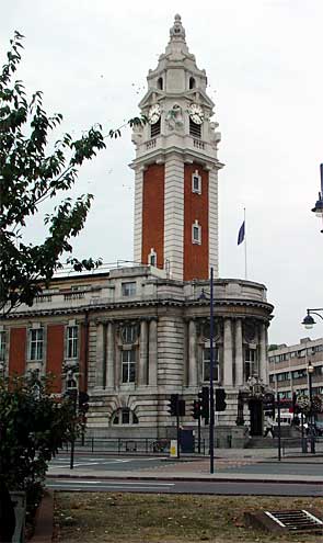 Lambeth Town Hall from Tate Gardens Brixton, 2003