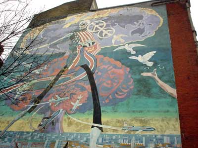 Nuclear Dawn mural, Coldharbour Lane, Brixton SW9
