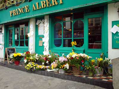 Flowers for Pat, Prince Albert, Coldharbour Lane, Brixton, south London